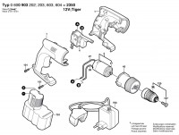 Bosch 0 600 903 603 2350 L Batt-Oper Drill 12 V / GB Spare Parts 2350L